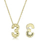 LO3467 - Flash Gold Brass Chain Pendant with Top Grade Crystal  in Clear-1
