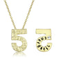 LO3468 - Flash Gold Brass Chain Pendant with Top Grade Crystal  in Clear-1