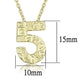 LO3468 - Flash Gold Brass Chain Pendant with Top Grade Crystal  in Clear-2