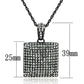 LO3471 - TIN Cobalt Black Brass Chain Pendant with Top Grade Crystal  in Black Diamond-1