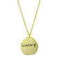 LO3479 - Gold & Brush Brass Chain Pendant with Top Grade Crystal  in Clear-2