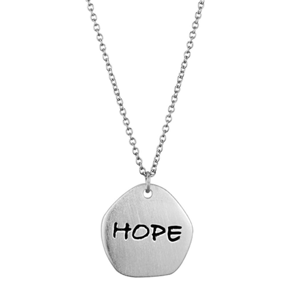 LO3480 - Rhodium+Brushed Brass Chain Pendant with Top Grade Crystal  in Clear-2