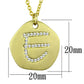 LO3481 - Gold Brass Chain Pendant with Top Grade Crystal  in Clear-1