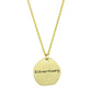 LO3481 - Gold Brass Chain Pendant with Top Grade Crystal  in Clear-2