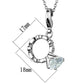 LO3490 - Rhodium Brass Pendant with AAA Grade CZ  in Clear-1
