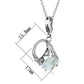 LO3491 - Rhodium Brass Pendant with AAA Grade CZ  in Clear-1