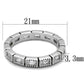 LO3559 - Rhodium Brass Ring with AAA Grade CZ  in Clear-1