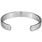 LO3635 - Reverse Two-Tone White Metal Bangle with Top Grade Crystal  in Clear-1