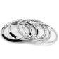 LO3640 - High polished (no plating) Stainless Steel Bangle with AAA Grade CZ  in Clear-1