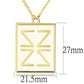 LO3684 - Gold Brass Chain Pendant with Epoxy  in White-1
