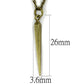 LO3707 - Antique Copper Brass Chain Pendant with No Stone-1