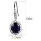 LO3771 - Rhodium Brass Earrings with AAA Grade CZ  in Amethyst-1