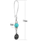 LO3807 - Antique Silver White Metal Earrings with Synthetic Turquoise in Turquoise-1