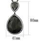 LO3847 - TIN Cobalt Black Brass Chain Pendant with Synthetic Synthetic Glass in Black Diamond-1