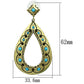 LO3850 - Antique Copper Brass Earrings with Top Grade Crystal  in Turquoise-1