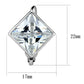 LO3868 - Rhodium Brass Earrings with AAA Grade CZ  in Clear-1