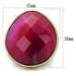 LO3880 - Antique Copper Brass Ring with Synthetic Onyx in Fuchsia-1