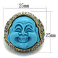 LO3884 - Antique Copper Brass Ring with Synthetic Synthetic Stone in Capri Blue-1