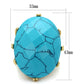 LO3901 - Gold Brass Ring with Synthetic Turquoise in Turquoise-1