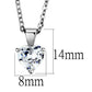 LO3935 - Rhodium Brass Chain Pendant with AAA Grade CZ  in Clear-1