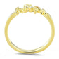 LO3965 - Flash Gold Brass Ring with Top Grade Crystal  in Clear-2