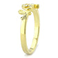 LO3965 - Flash Gold Brass Ring with Top Grade Crystal  in Clear-3