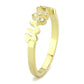 LO3966 - Flash Gold Brass Ring with Top Grade Crystal  in Clear-3