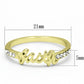 LO3967 - Flash Gold Brass Ring with Top Grade Crystal  in Clear-1