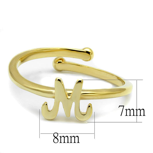 LO3994 - Flash Gold Brass Ring with No Stone-1