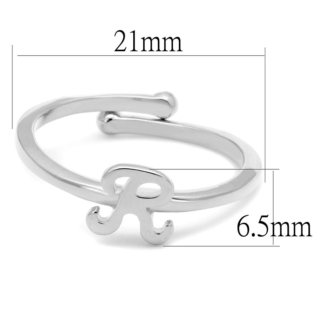 LO3995 - Rhodium Brass Ring with No Stone-1