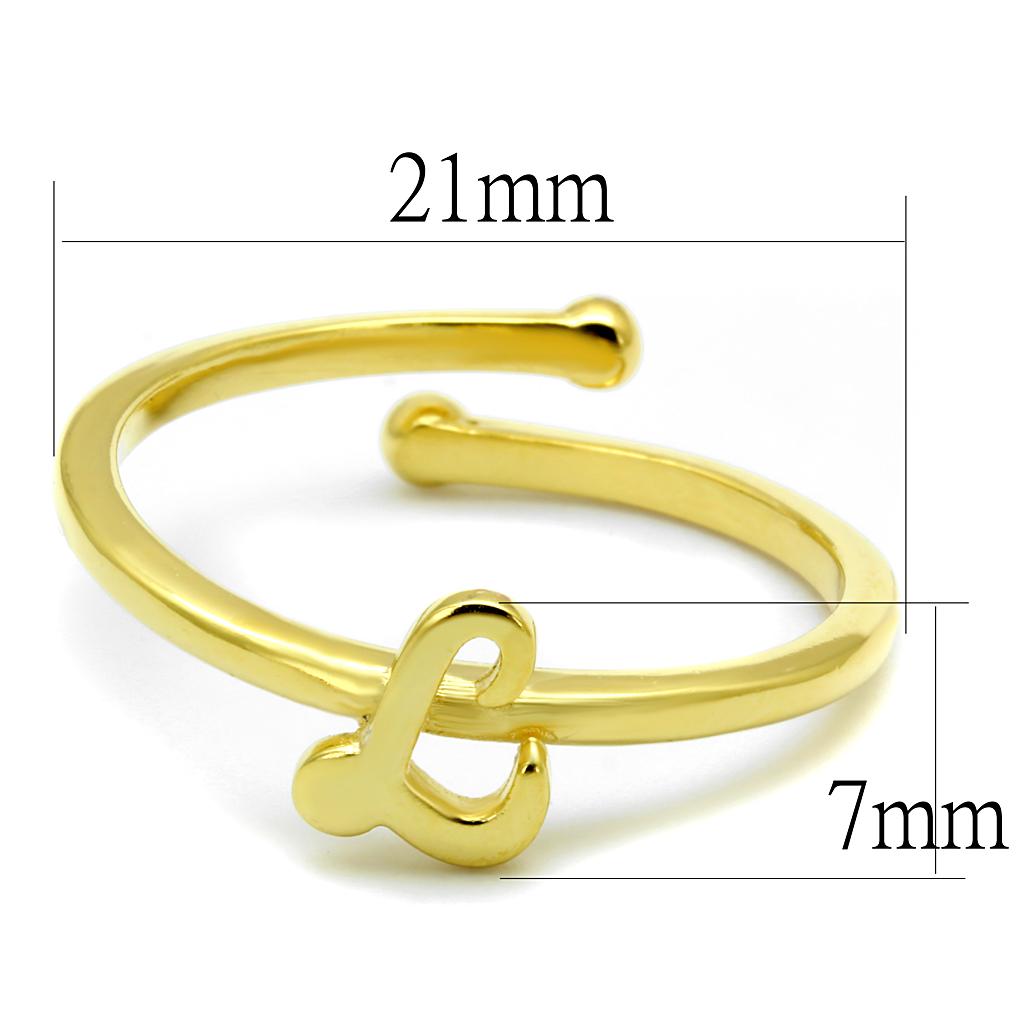 LO3998 - Flash Gold Brass Ring with No Stone-1