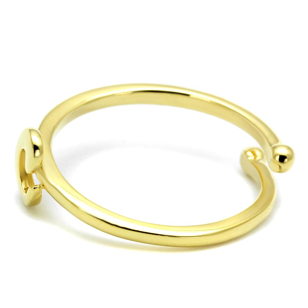 LO4008 - Flash Gold Brass Ring with No Stone-2