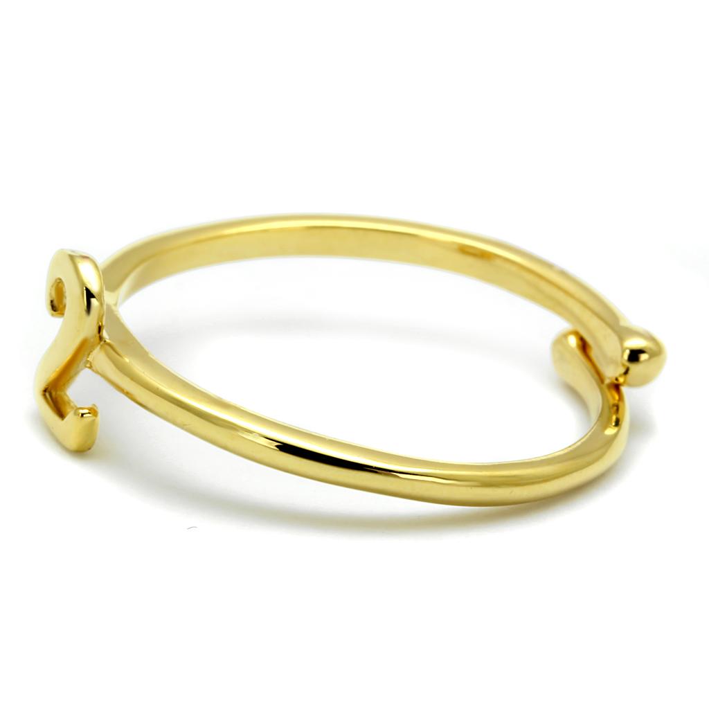 LO4010 - Flash Gold Brass Ring with No Stone-2