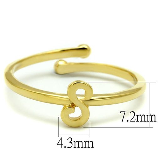 LO4014 - Flash Gold Brass Ring with No Stone-1