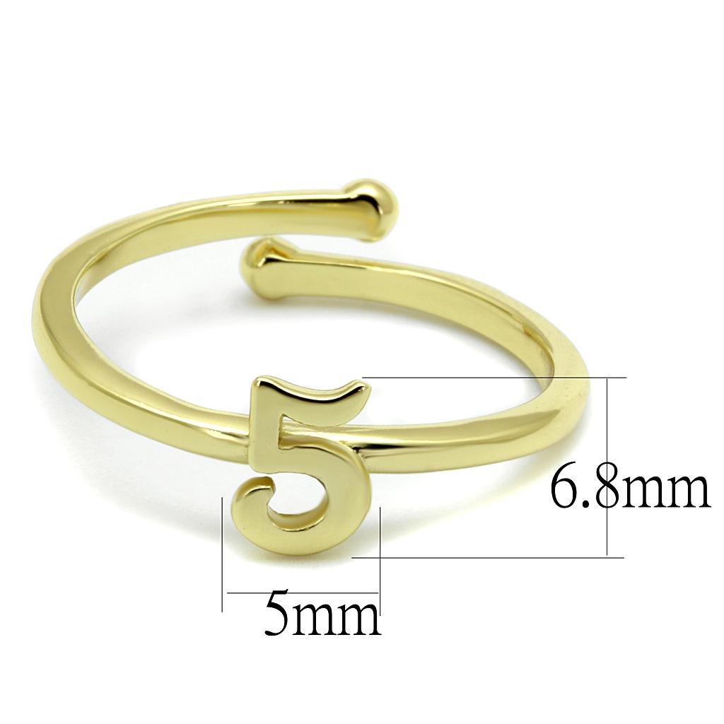 LO4016 - Flash Gold Brass Ring with No Stone-1