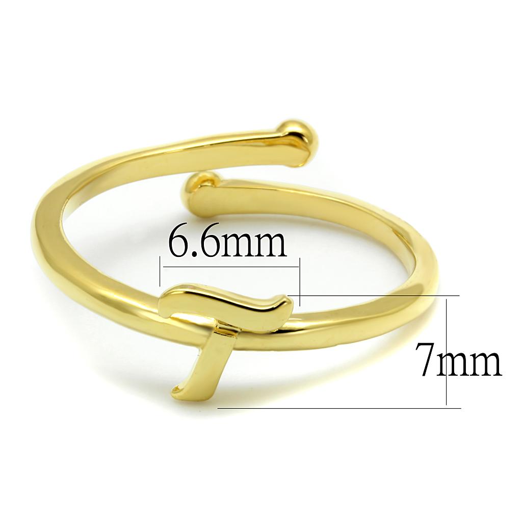 LO4018 - Flash Gold Brass Ring with No Stone-1