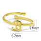 LO4026 - Flash Gold Brass Ring with No Stone-1