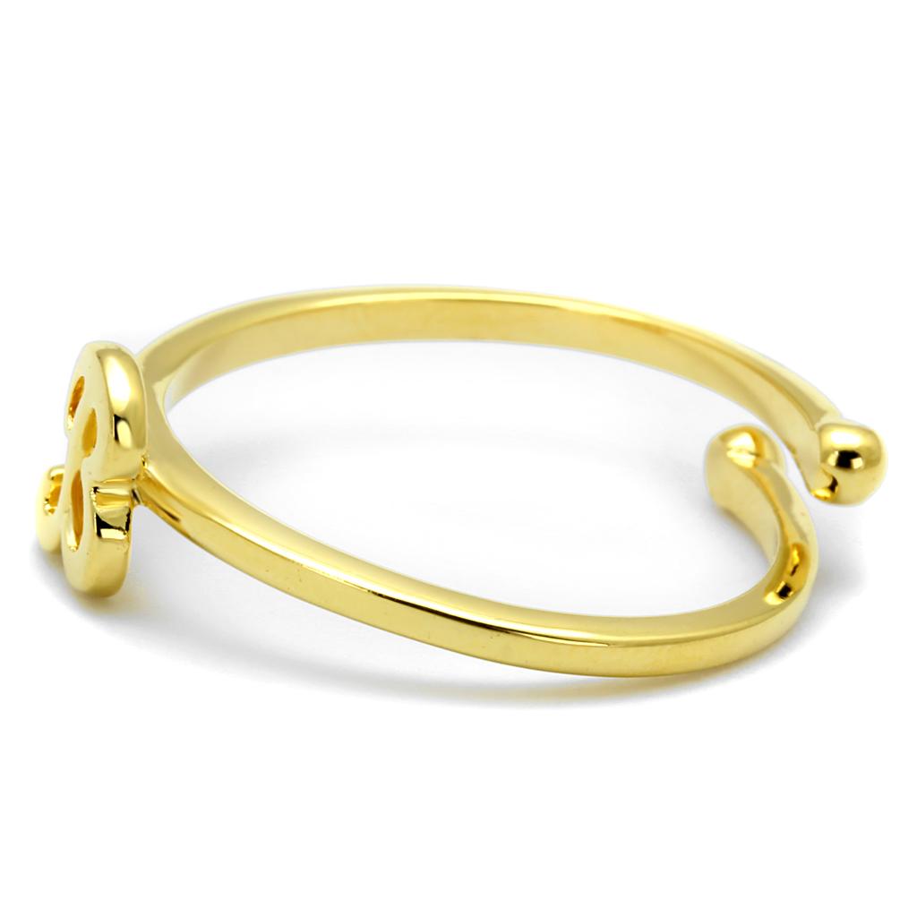 LO4026 - Flash Gold Brass Ring with No Stone-2