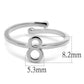 LO4029 - Rhodium Brass Ring with No Stone-1