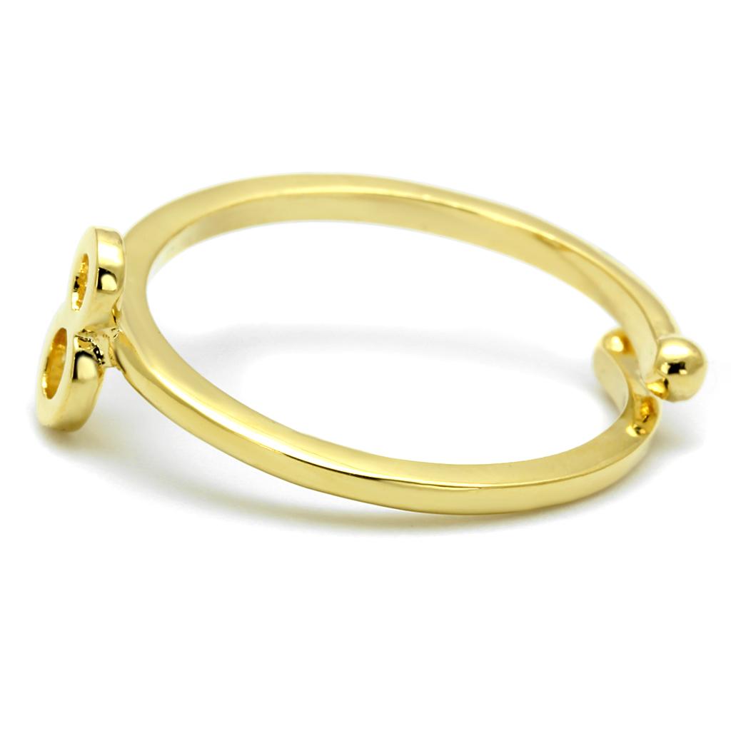 LO4030 - Flash Gold Brass Ring with No Stone-2