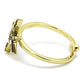 LO4052 - Flash Gold Brass Ring with Top Grade Crystal  in Clear-2