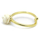 LO4057 - Flash Gold Brass Ring with Synthetic Synthetic Stone in Citrine Yellow-2