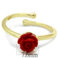 LO4058 - Flash Gold Brass Ring with Synthetic Synthetic Stone in Siam-1