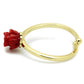 LO4058 - Flash Gold Brass Ring with Synthetic Synthetic Stone in Siam-2