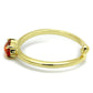 LO4065 - Flash Gold Brass Ring with AAA Grade CZ  in Orange-2