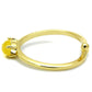 LO4066 - Flash Gold Brass Ring with Synthetic Cat Eye in Topaz-2