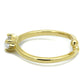 LO4067 - Flash Gold Brass Ring with AAA Grade CZ  in Clear-2