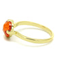 LO4079 - Flash Gold Brass Ring with AAA Grade CZ  in Orange-2