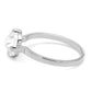 LO4080 - Rhodium Brass Ring with AAA Grade CZ  in Clear-2
