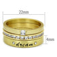 LO4114 - Gold Brass Ring with AAA Grade CZ  in Clear-1